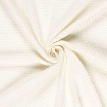 Tissu Tweed Charlotte uni Blanc cassé