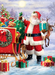 Puzzle 1000 pièces - Santa with Sled - Eurographics