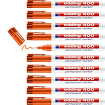 Lot de 10 marqueurs permanents pointe ronde 1 mm - EDDING - Orange - 400