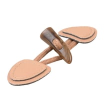 Brandebourg simili cuir 155mm beige