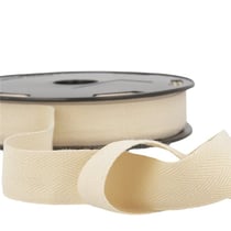 Disquette 25m sergé coton Ecru