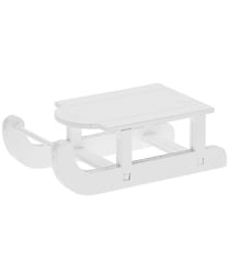 Luge miniature - 7,5 x 4 x 2,5 cm pour le monde des Lutins - Rico Design Bois