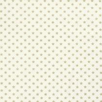 Tissu Coton imprimé Noël Etoiles dorées sur fond Ecru