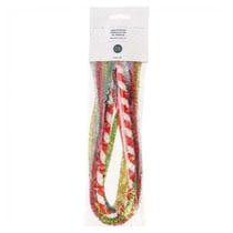 Chenille mixte de rouge et Vert 10x 50cm