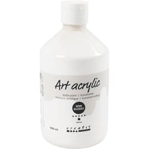 Peinture Acrylique, semi-brillant, opaque, blanc, 500 ml/ 1 flacon