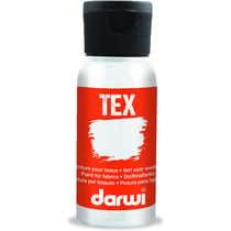 Peinture pour tissus - Blanc nacré - Opaque - Peinture à l'eau - Tex - Darwi - 50ml