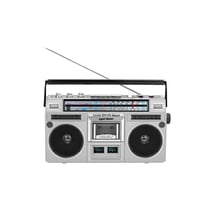 Avizar Poste Radio-Cassette Modèle Queens Stéréo FM/AM Bluetooth 5.0 20W Multifonction Gris