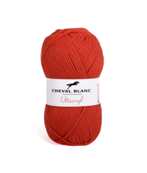 Fil à tricoter UTTACRYL - Cheval Blanc 4 Coquelicot