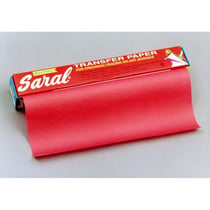 Papier transfert Saral 12 feuilles 45 x 61 cm - Rouge