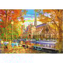 Puzzle cathedrale notre-dame de paris en automne 1000 pieces - collection eglise - educa 19936