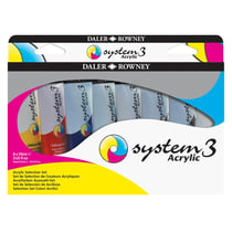 Coffret de 8 tubes de 59 ml - Peinture acrylique DALER ROWNEY SYSTEM3 - Extra-fine