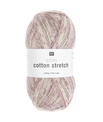 Laine à chaussettes Socks Cotton Stretch 4 fils 100 gr – Confort et élasticité - Rico Design 03 Mauve