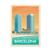 Affiche 50x70 cm - Barcelona - Olahoop Travel Posters