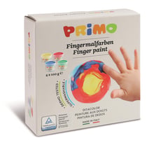 Lot de 4 pots - Peinture gouache au doigt PRIMO - 4 couleurs x 100 g - Pour enfant