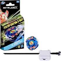 Beyblade X Starter Pack X-Over Project Dranzer Spiral 3-80T, toupie de type équilibre et lanceur, des 8 ans