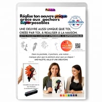 Peinture aux pochoirs Panash débutant enfants et adultes - Tiva en 4 pochoirs