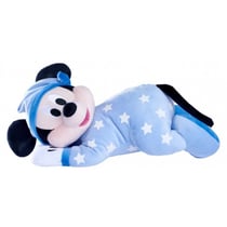 Peluche mickey avec etoiles phosphorescentes 34 cm disney - doudou bleu brille dans la nuit - nicotoy