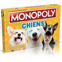 Monopoly Chiens Jeu de société, Monopoly mettant en vedette les chiens de différentes races,