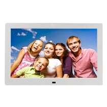 Cadre Photo Numérique 10 Pouces Lecteur Multimédia USB Vidéo Mpeg4 LCD MP3 Blanc YONIS