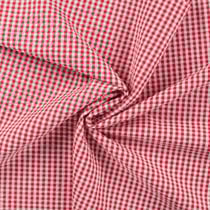 Tissu Seersucker Coton Rayures Rouge sur fond Blanc