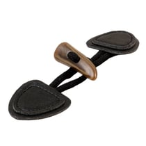 Lot de 6 brandebourgs simili cuir 155mm noir