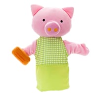 Marionnette Cochon en tenue Verte - Eurekakids