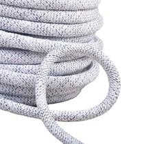 Cordon chiné pour anses de sacs 10mm blanc au mètre