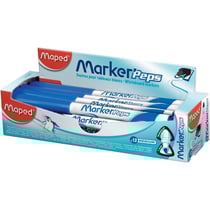 Feutres - Bleu - Effaçable - Pour tableau blanc et ardoise - Boite de 12 - Maped