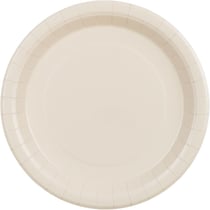 6 Assiettes Beige Ø23 cm - En carton