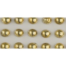 Demi-perles en plastique, autocollants, 3 mm, 120 pces, or