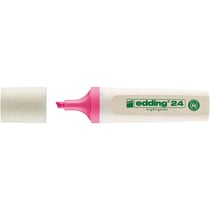 Lot de 10 surligneurs pointe biseau 2-5 mm - EDDING - Rose - Ecoline