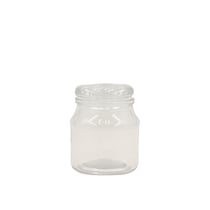 Verre bonbonnière transparent avec couvercle 100 ml / bougie 110 g