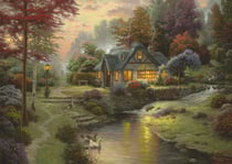 Puzzle 1000 pièces - Thomas Kinkade : Soirée paisible - Schmidt Spiele