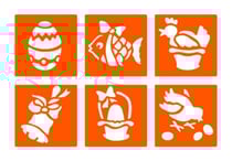 Pochoirs spécial Pâques 6 pièces