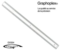 Règle ciceros 2 biseaux blancs + bosselage 50 cm