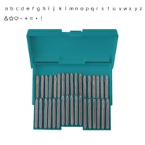 Lettres à frapper alphabet - Minuscules et symboles - We R Makers