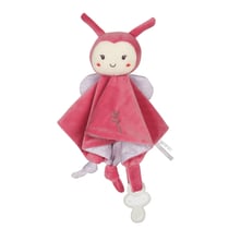 Carré Doudou Bamboo - Coccinelle - 24 cm s/carte