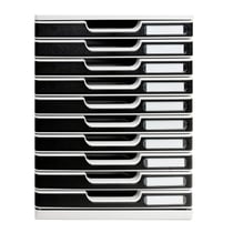 Module de classement Modulo Office 10 tiroirs fermés - Noir - Exacompta