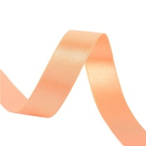 Bobine 25m ruban satin double face Saumon foncé fabriqué en France