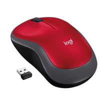 Souris LOGITECH M185 - Rouge - Optique - Sans fil RF - 1000 DPI