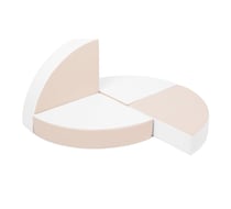 Set de 4 blocs en mousse blanc cappuccino - Velinda - Rose