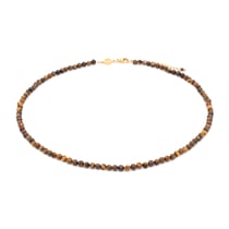 Collier Serena en pierres Oeil de Tigre