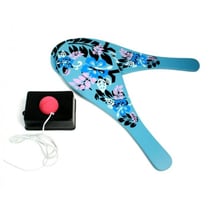 Jokari classique en bois hawai bleu - topkari - jeu de raquettes, plage