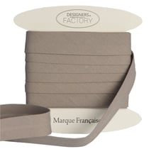 Biais Coton Taupe 18mm par 5 mètres – designers-factory