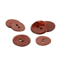 Lot de 3 boutons nacre paillettes corail