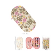 Pochette couture 15,5cm x 8cm fleurs