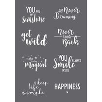 Pochoir de sérigraphie Dictons A5, 1 pochoir+1 spatule,