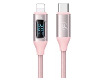 Avizar Câble de chargement 30W Type-C à Lightning 1.2m Modèle Display BD avec Écran LED Rose