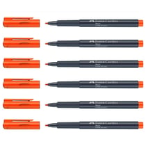 Lot de 6 marqueurs Neon FABER-CASTELL pointe fibre 1,5 mm - Orange a little bit juicy