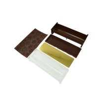 Moule à bûche de Noël avec insert et plaque motif flocon de neige 30 x 8 cm Zenker Noël